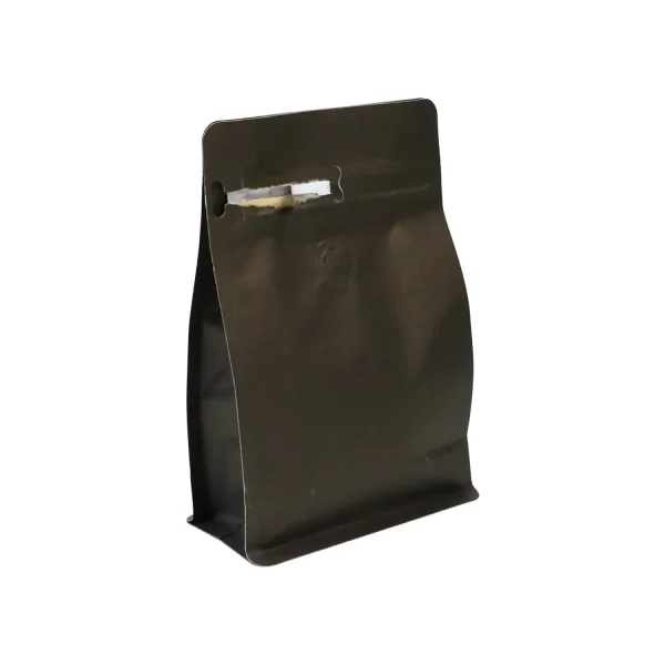 250g 8oz black kraft paper coffee bag