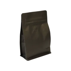 250g 8oz black ziplock coffee bag