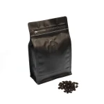 bulk reusable flat bottom black 8 oz coffee bags