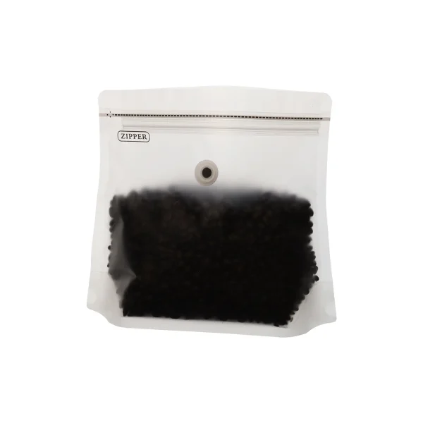 1lb matte transparent sealable coffee bags (2)