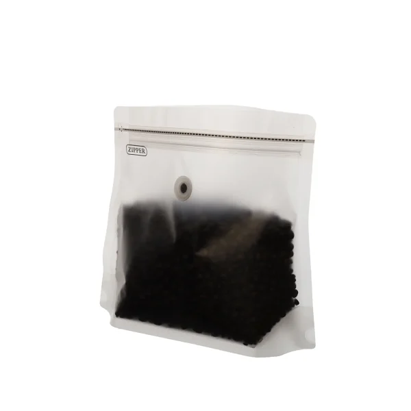 8 oz matte transparent reusable coffee bag (2)