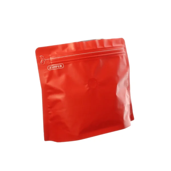 8 oz red coffee bag pouch (3)