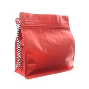 red 1lb flat bottom coffee bags (5)