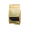Kraft paper bag with window suitable for coffee beans and cereals