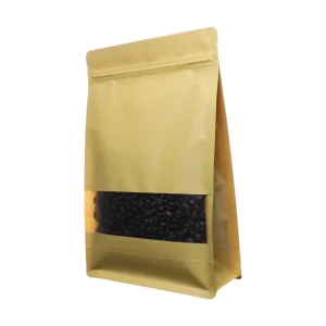 Kraft bag with clear window ideal for packaging food products