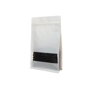 White kraft stand up pouch for beans and grains