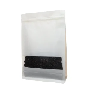 White kraft stand up pouches for grains and cereals