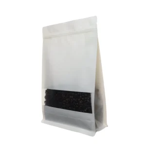 Alternative view of 450Pcs 20x30+8cm White Coffee Bean Kraft Bags with Window