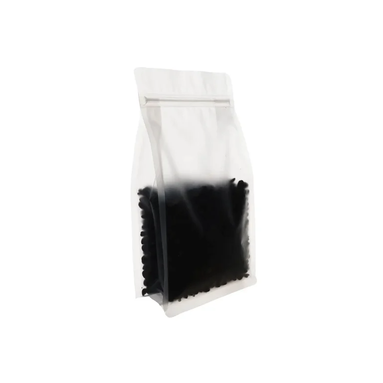 850Pcs Transparent Frosted Stand-up Bags Bulk clear coffee bags suitable for packaging coffee, snacks, and grains