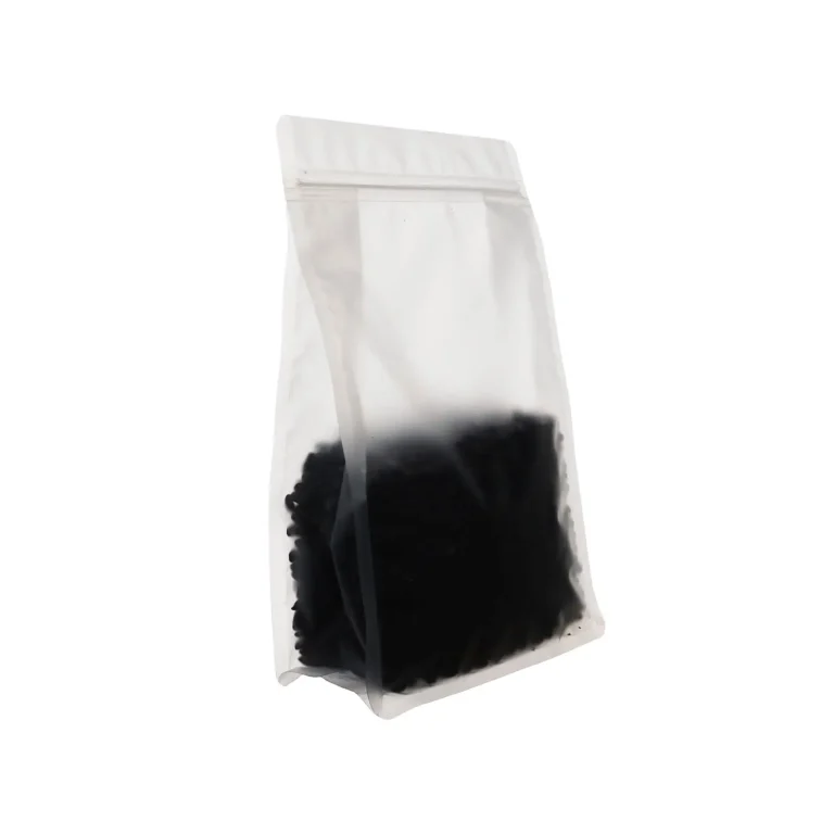650Pcs Transparent Frosted Stand up Packaging Bags Bulk transparent coffee bags for coffee beans, ground coffee, and retail use