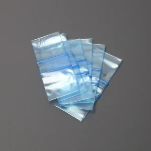 blue tiny plastic bags 1x1