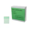 green 1x1 mini zipper bags