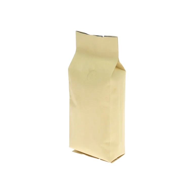 500Pcs 16oz Kraft Paper Coffee Bean Bag Packaging with Valve 16oz brown side gusset degassing valve coffee bags