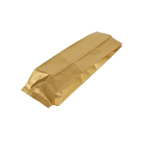 16oz gold empty coffee bean bags with valve