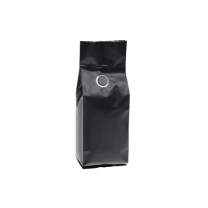 1lb black side gusset coffee beans packaging bags with valve