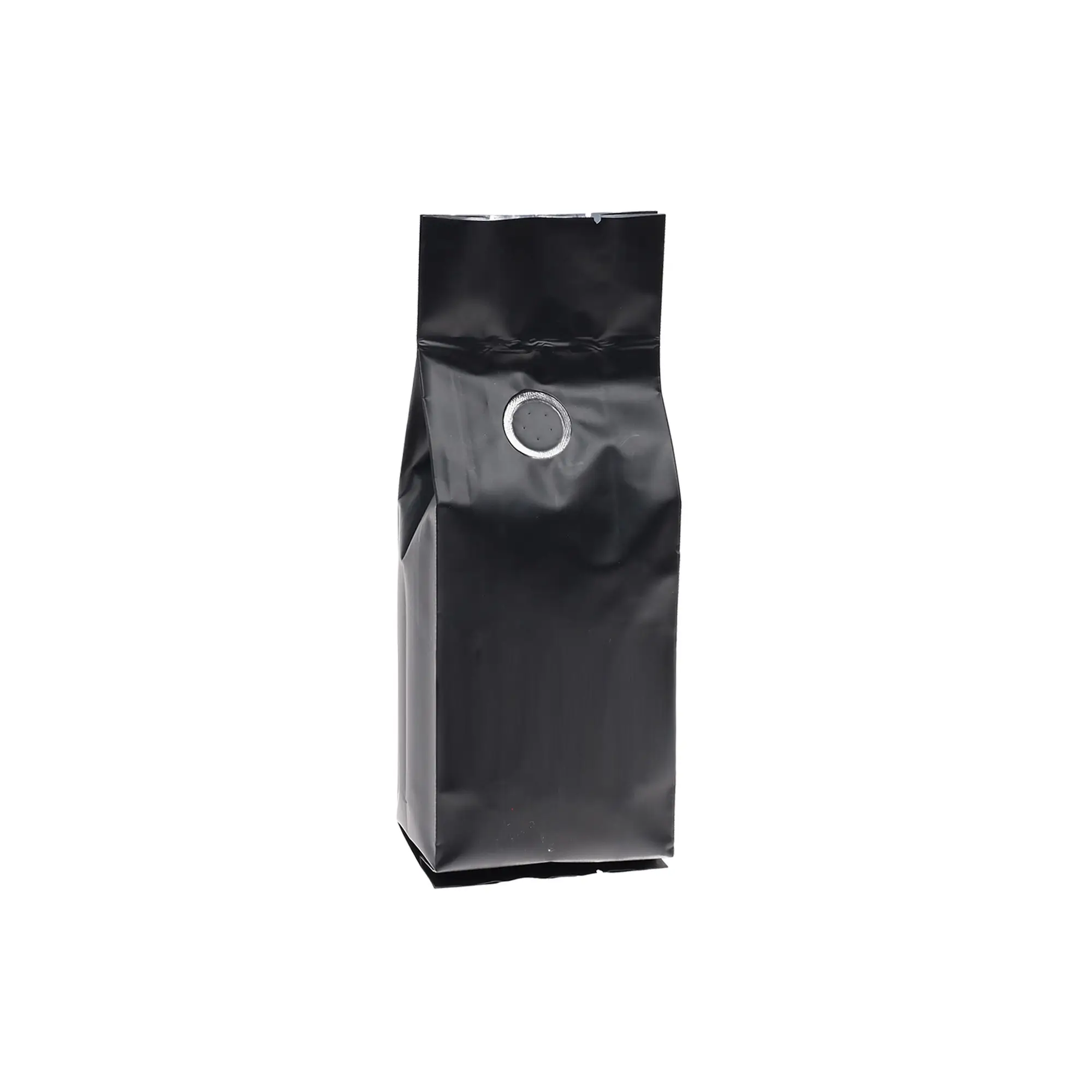 1lb black side gusset coffee beans packaging bags with valve