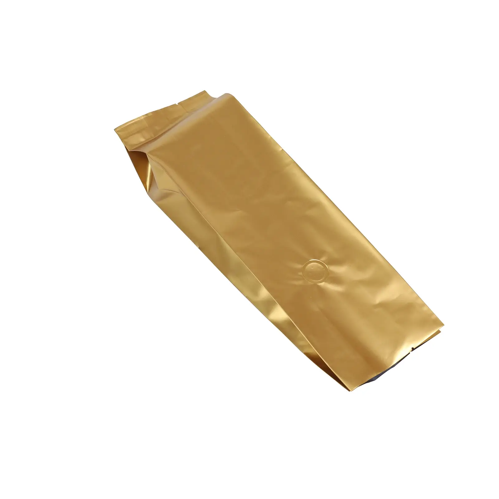 1lb gold empty coffee bean bags with valve
