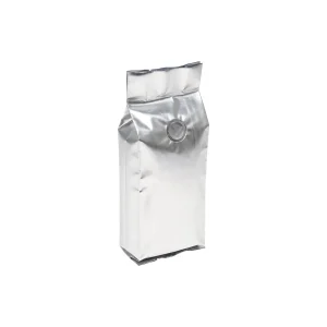 1lb silver side gusset coffee bean packaging bags with valve
