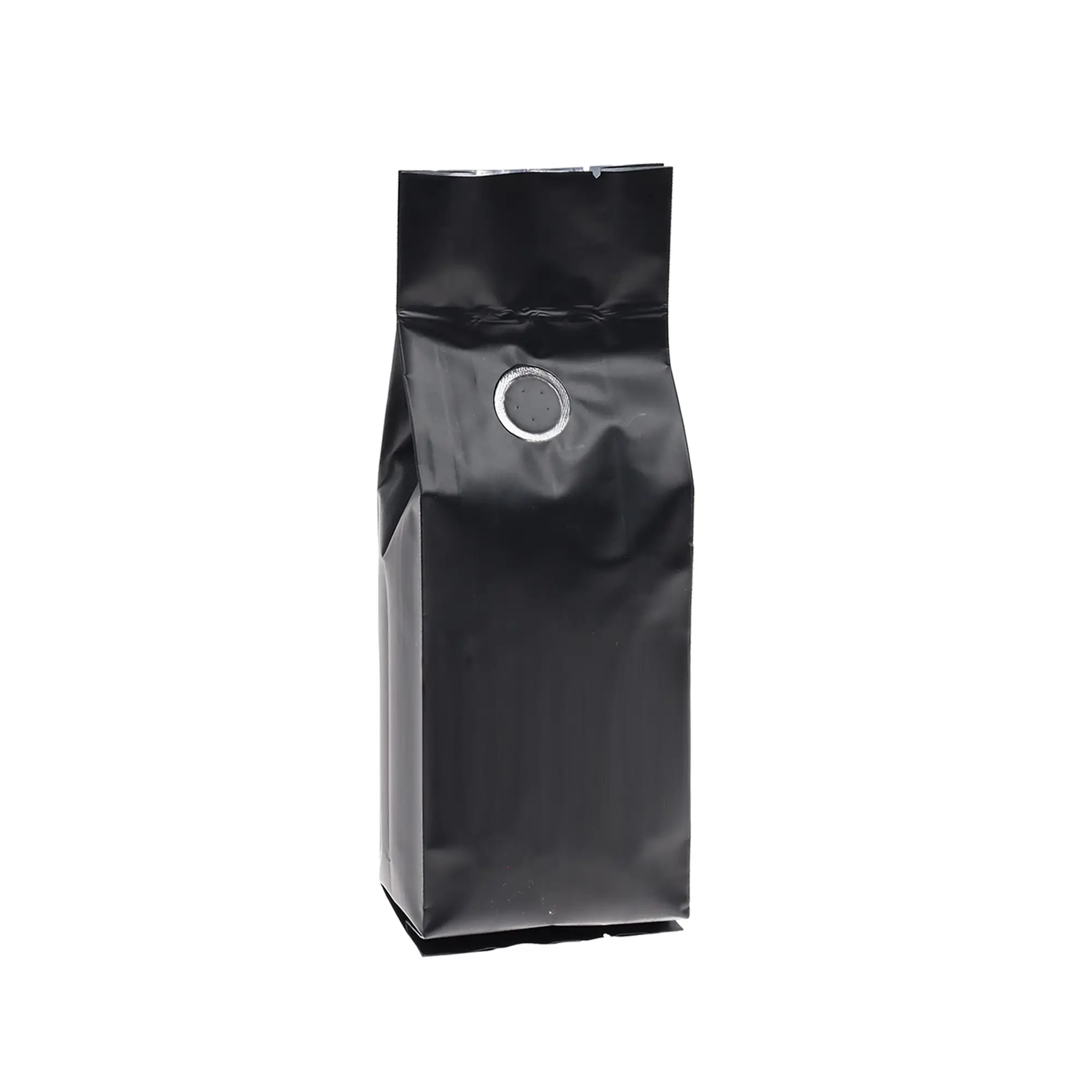 2lb black side gusset roast coffee bag with valve