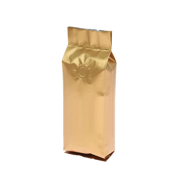 500Pcs Gold 2lb Side Gusset Coffee Bag Packaging with Valve 2lb gold side gusset blank coffee bag with valve