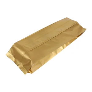 32 oz gold side gusset blank coffee bag with valve