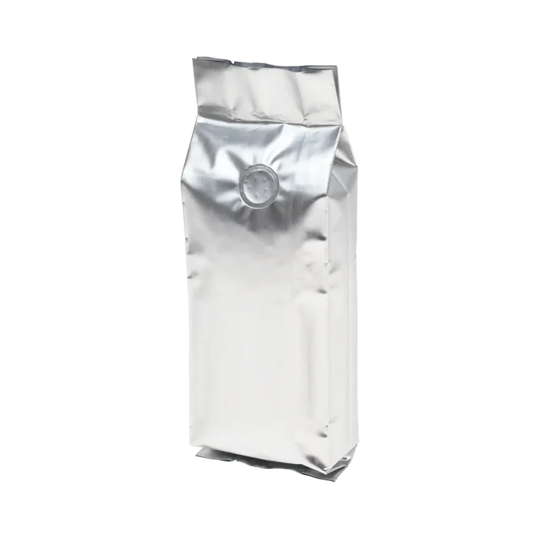 500Pcs Silver 32oz Side Gusset Coffee Bean Packaging Bags with Valve 32oz silver heat sealable coffee bags with valve