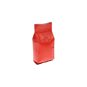 4oz red side gusset coffee bag with valve