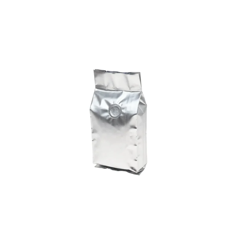 1000Pcs Silver 4oz Side Gusset Bag Coffee Packaging with Valve 4oz silver side gusset coffee bean packaging bags