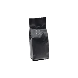 8 oz black side gusset coffee packaging bag