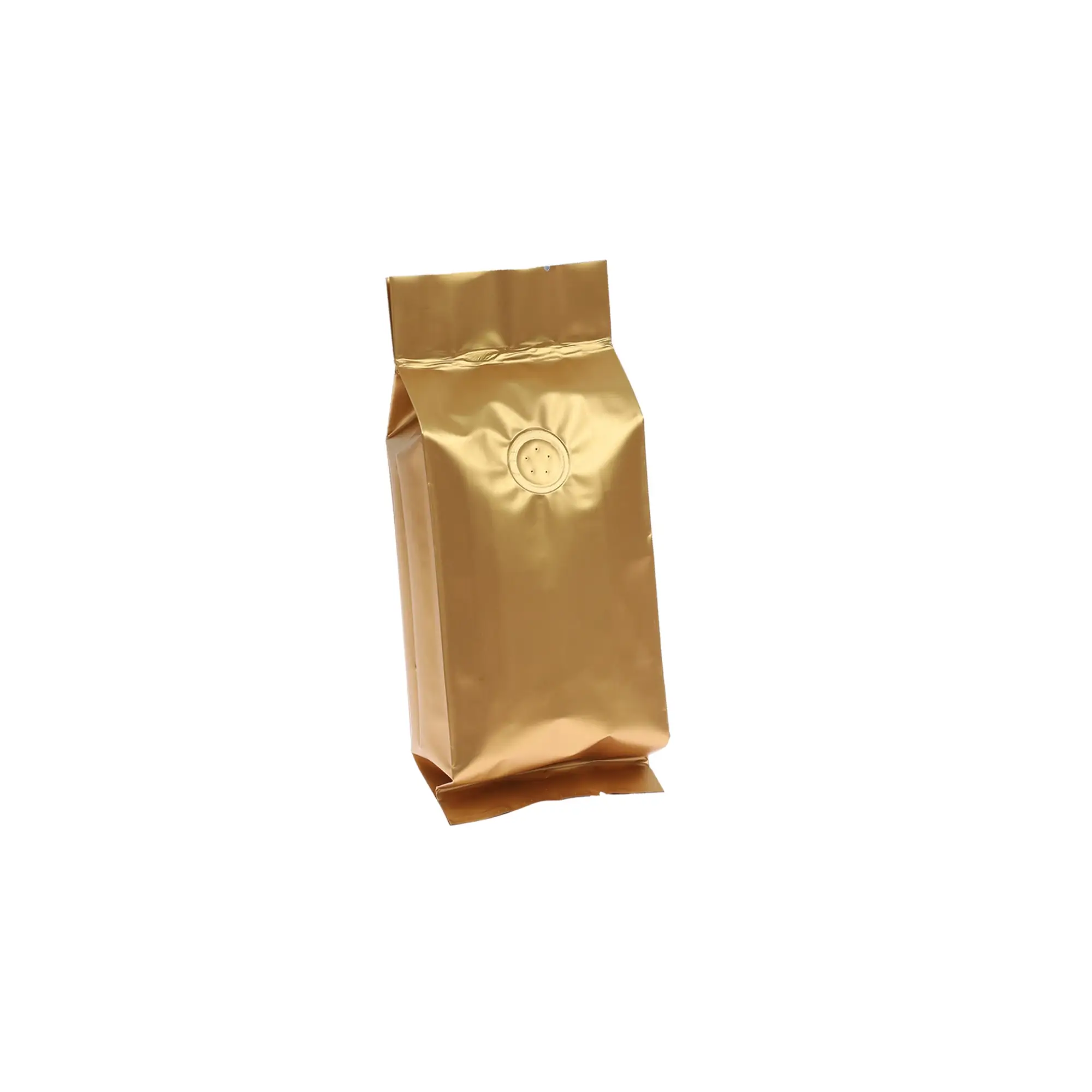 8 oz gold side gusset coffee packaging bag