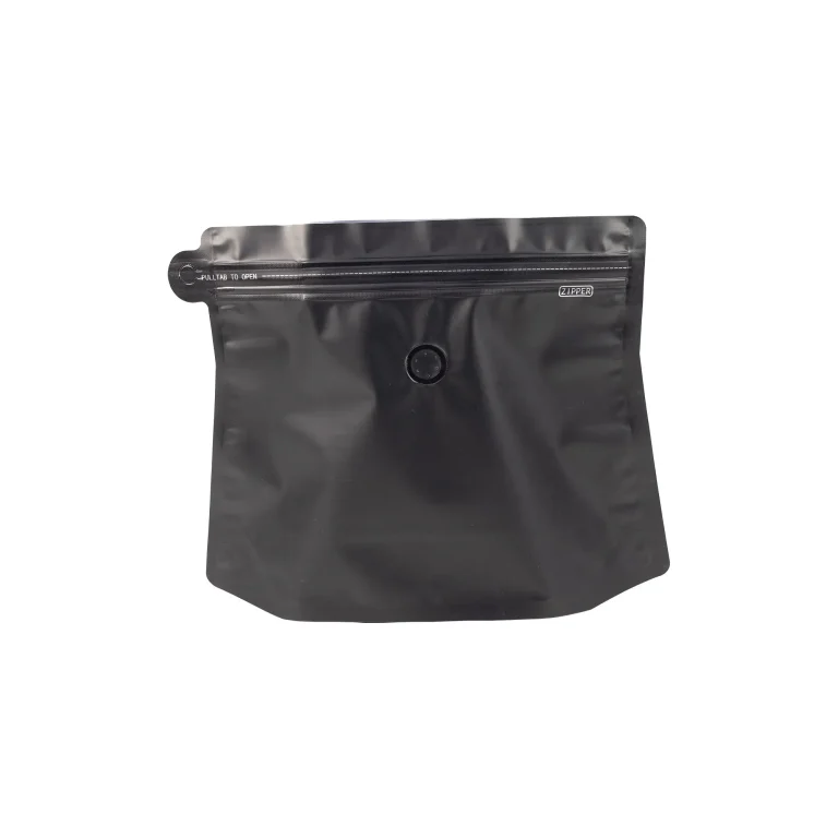 500Pcs Black 1lb Blank Degassing Valve Coffee Bags Wholesale black 1lb coffee bean bag wholesale